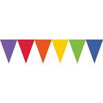 amscan Triangle Flag Rainbow Color Paper Pennant Party Banner-1 Pc