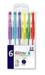 Anker International Stationary Glitter/Scented Gel Pens (Pack of 6)