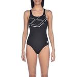 Arena Womens Sports Swimsuit Essentials, Black-White, 34