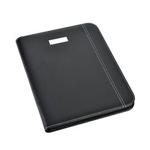 Arpan Black Leather Look A4 Zipped Conference Folder with Calculator & Pad/Executive Portfolio