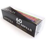 Arteza Gel Pens Ink Refills 60-Individual-Color-Bundle Acid-Free & Non-Toxic (0.8-1.0 mm Tips, Set of 60)