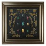 Arthouse Alchemy Bugs Framed Print, Wood, Multi-Colour, 50 x 50 x 2.5 cm