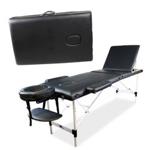 Beauty Bed Massage Table Portable Black Folding Therapy Couch Salon Adjustable