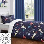 Bedlam Space-Glow in The Dark Duvet Cover Set, Multicolour, Single