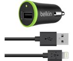 Belkin Car Charger with Lightning to USB Cable (12 Watt/2.4 Amp)