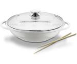 Berndes Vario Click Induction White Wok with Glass Lid 32 cm