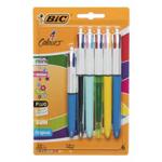 BiC 4 Colours Assorted Ballpoint Pens Medium Nib Assorted Ink (Pack of 6)