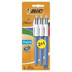 BIC 4 Colours Original Ballpoint Pens Medium Point (1.0 mm) - Pack of 2+1