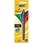 BIC 4 Colours Pro Ballpoint Pen in Blister Pack