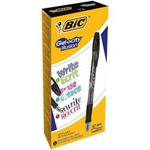 BIC 943441 0.7 mm Gel Ocity Illusion Gel Pen - Black (Pack of 12)