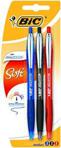 BIC Atlantis Premium Clic Ball Pen - Assorted Colours (Pack of 3)