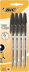 BIC Cristal Clic Retractable Ballpoint Pens Black 4 Pack