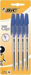 BIC Cristal Clic Retractable Ballpoint Pens Blue 4 Pack