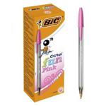 Bic Cristal Fun Pink Ball Pen Pk 20