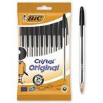 BIC Cristal Original Ballpoint Pens Black, Pack of 10