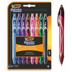 Bic Gel-ocity Quick Dry Ballpoint Pens - Assorted Colours, Pack of 8