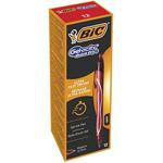 BIC Gel-ocity Quick Dry Ballpoint Pens - Red, Box of 12