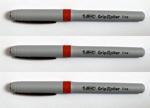 Bic Grip Roller Glide Ball Pen Set of 3 RedInk Pens Soft Grip Medium 0.7mm (SUPPLIED LOOSE)