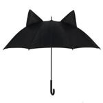 Black Cat Umbrella with Ears - Gothic Cool Animal Design Umbrella