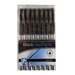 Black Gel Pen Pack - Pack of 8 - by Pennine