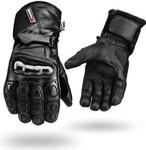Black Winter Waterproof Leather Gloves 4 Motorbike Knuckle Guard XXL