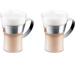 Bodum Assam Coffee Glass with steel handle, 0,37 l, 2 pieces