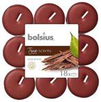 Bolsius Tealights Oud Wood 4hr pack18, Wax, Brown, One size