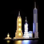 BRIKSMAX Led Lighting Kit for LEGO Architecture New York- Compatible with Lego 21028 Building Blocks Model- Not Include The Lego Set