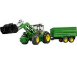 Bruder John Deere with Front Loader and Tandem Axle Tipping Trailer (03055)