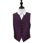 Cadbury Purple Solid Check Wedding Waistcoat for Boys 28'