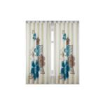 Candice, Teal Floral Print Curtains 72s