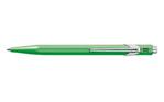 Caran d-Ache 849.230 Clip-on Retractable Ballpoint Pen Blue - Ballpoint Pens (Retractable Ballpoint Pen, Blue, Green, Silver, Aluminium, Hexagonal, 1 Piece)