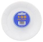 Caterpack White Paper Plates | Essential for Parties & Business Events | 9-Inch/23 cm | Pack of 100