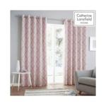 Catherine Lansfield Aztec Eyelet Curtains 66x72″ Blush Pink