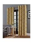 Catherine Lansfield Aztec Lined Eyelet Curtains Ochre 168x137cm(66x54inches),168x183cm(66x72inches),168x229cm(66x90inches),229x229cm(90x90inches)