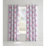 Catherine Lansfield Butterfly Easy Care Eyelet Curtains Pink, 66x72 Inch