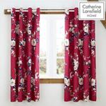 Catherine Lansfield Canterbury Easy Care Curtains 66x72 Inch Plum