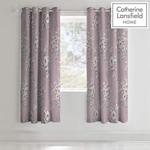 Catherine Lansfield Canterbury Easy Care Eyelet Curtains Heather, 66x72 Inch