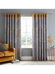 Catherine Lansfield Canterbury Lined Eyelet Curtains - Ochre Ochre width: 168x137cm(66x54inches),width: 168x183cm(66x72inches),width: 168x229cm(66x90inches),width: 229x229cm(90x90inches)