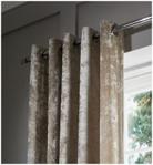 Catherine Lansfield Crush Velvet Curtains 168x229cm Natural