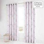 Catherine Lansfield Enchanted Unicorn Eyelet Curtains Pink