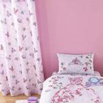 Catherine Lansfield Glamour Princess Pair of Eyelet Lined Curtains Pink 167 x 182 cm