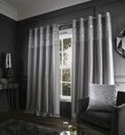 Catherine Lansfield Glitzy Eyelet Curtains Grey, 66x72 Inch