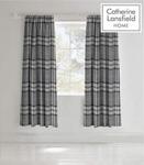 Catherine Lansfield Kelso Easy Care Pencil Pleat Curtains Charcoal, 66x72 Inch