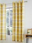 Catherine Lansfield Kelso Eyelet Curtains Ochre