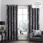 Catherine Lansfield Marble Curtain 66x72 Inch Grey