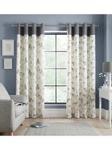 Catherine Lansfield Sibella Butterfly Eyelet Curtains Grey