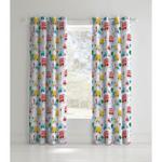 Catherine Lansfield Transport Easy Care Eyelet Curtains Bright, 66x72 Inch