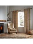 Catherine Lansfield Woven Check Thermal Eyelet Curtains Grey width: 168x183cm(66x72inches),width: 168x229cm(66x90inches),width: 229x229cm(90x90inches)