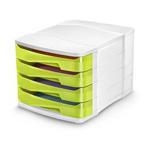 CEP Isis Bicolor 4 Drawer Unit - White/Anise